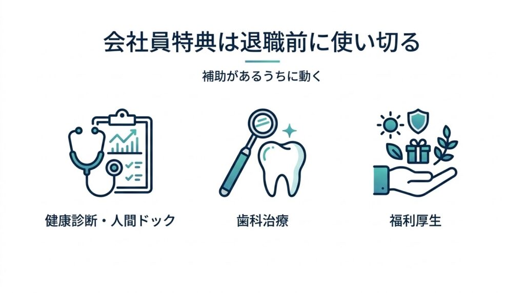 会社員特典3つの図
