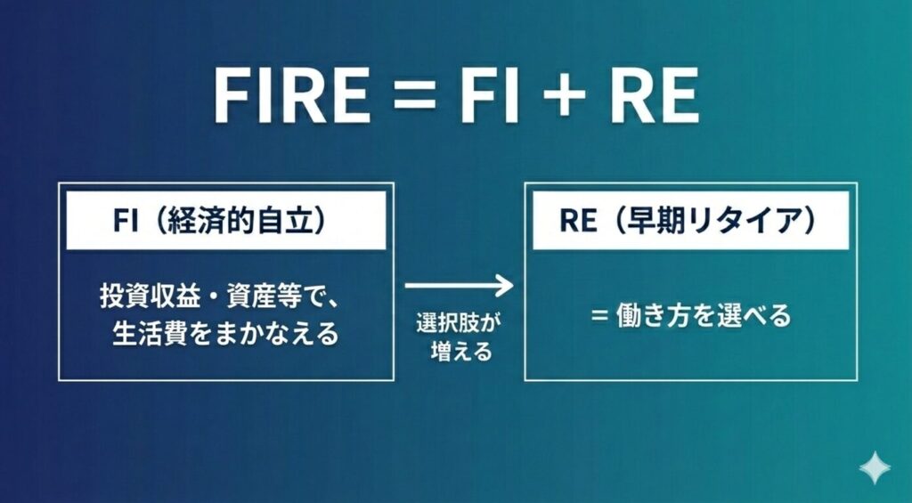 FIREの意味（FI/RE）
