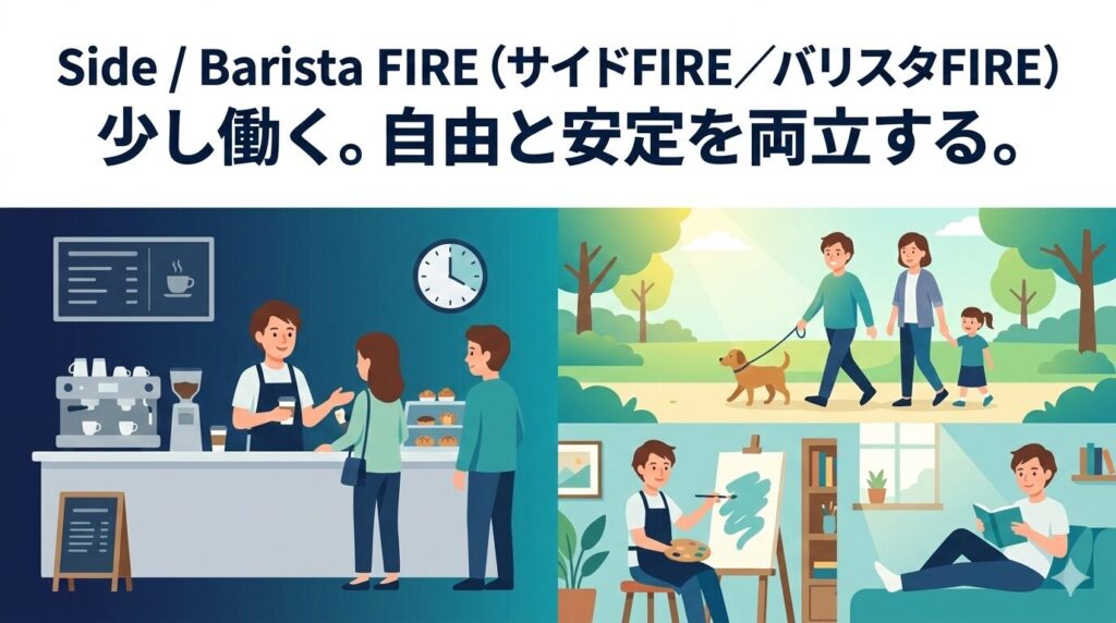 Side FIRE（サイドFIRE）／Barista FIRE（バリスタFIRE）の説明、意味